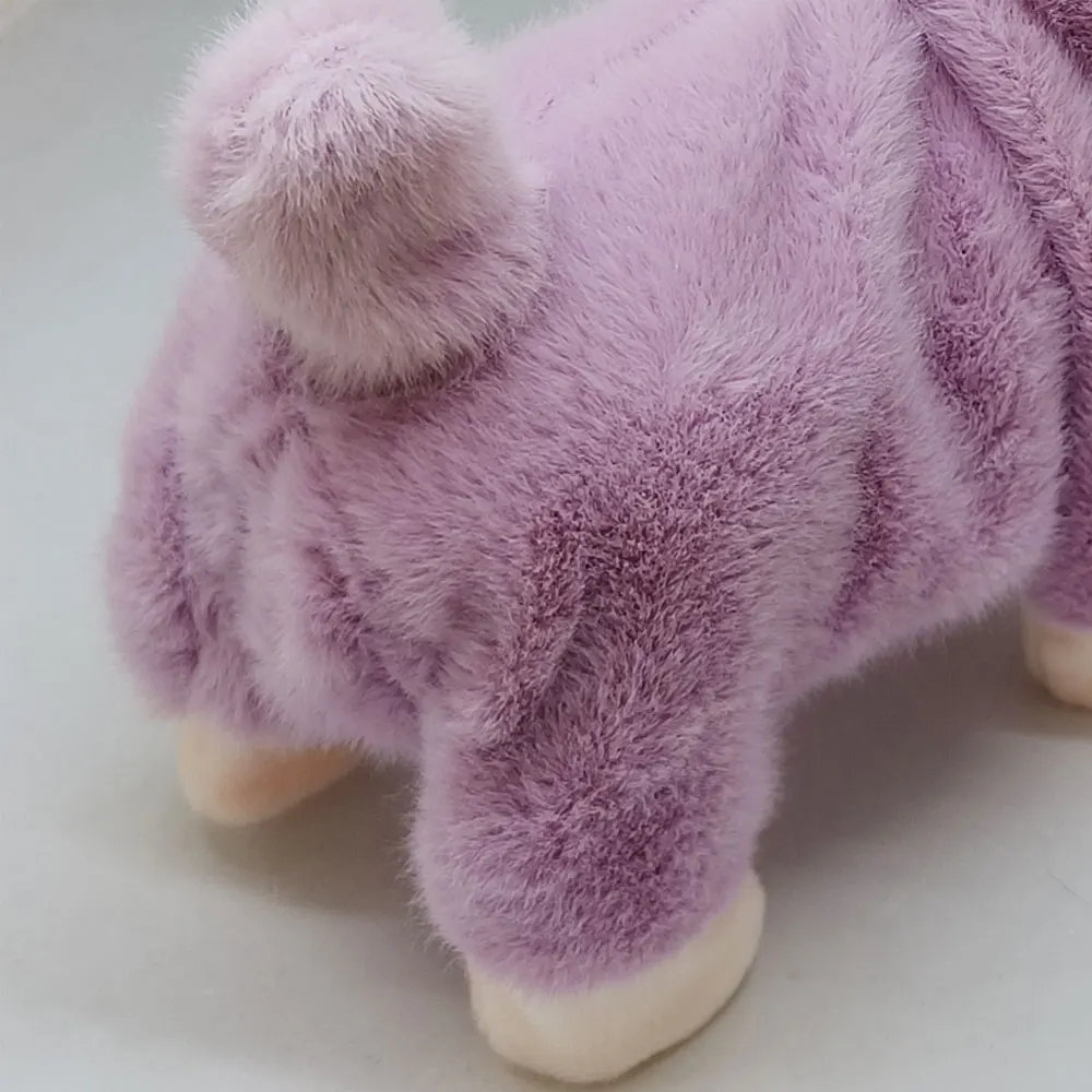 HEYWIN Custom service Remote Control Plush toys part, Realistic Stuffed Animal with music Walking, Shake Tail,  Alpaca (M-C048)