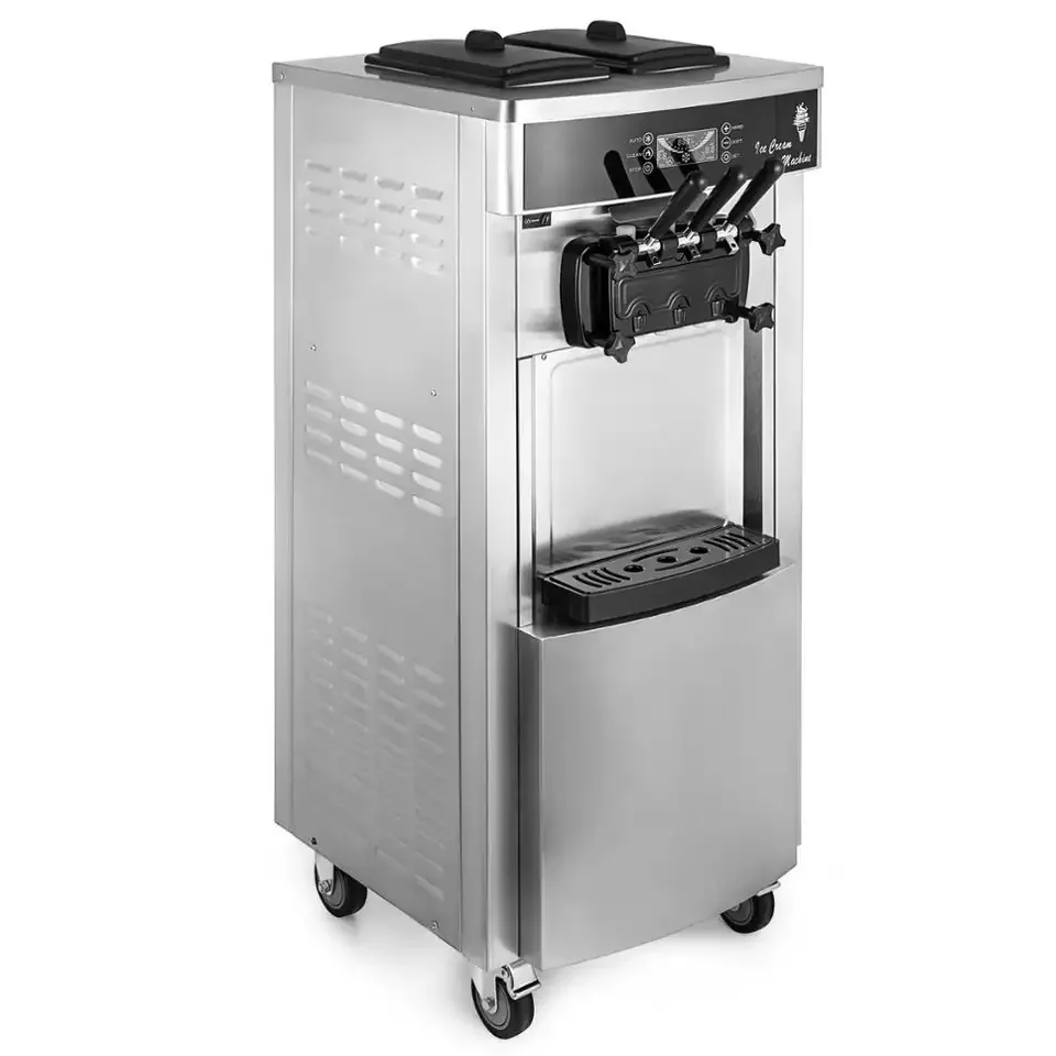YKF-8228H Factory sales supplying ice-cream machine/3 Flavors soft ice cream machine