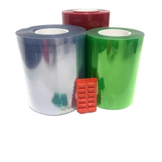 Medical Grade Transparent and Colorful 60g PVC/PVDC Film High Barrier for Blister Packing Tablet Capsules and Pills Package
