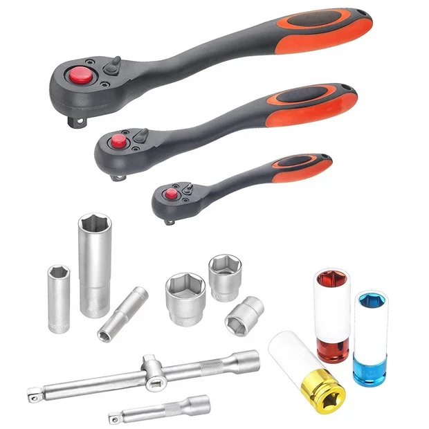 BOSSAN 2019 new design 157 piece high quality, durable professional car repair color sockets tool set in plastic tool box