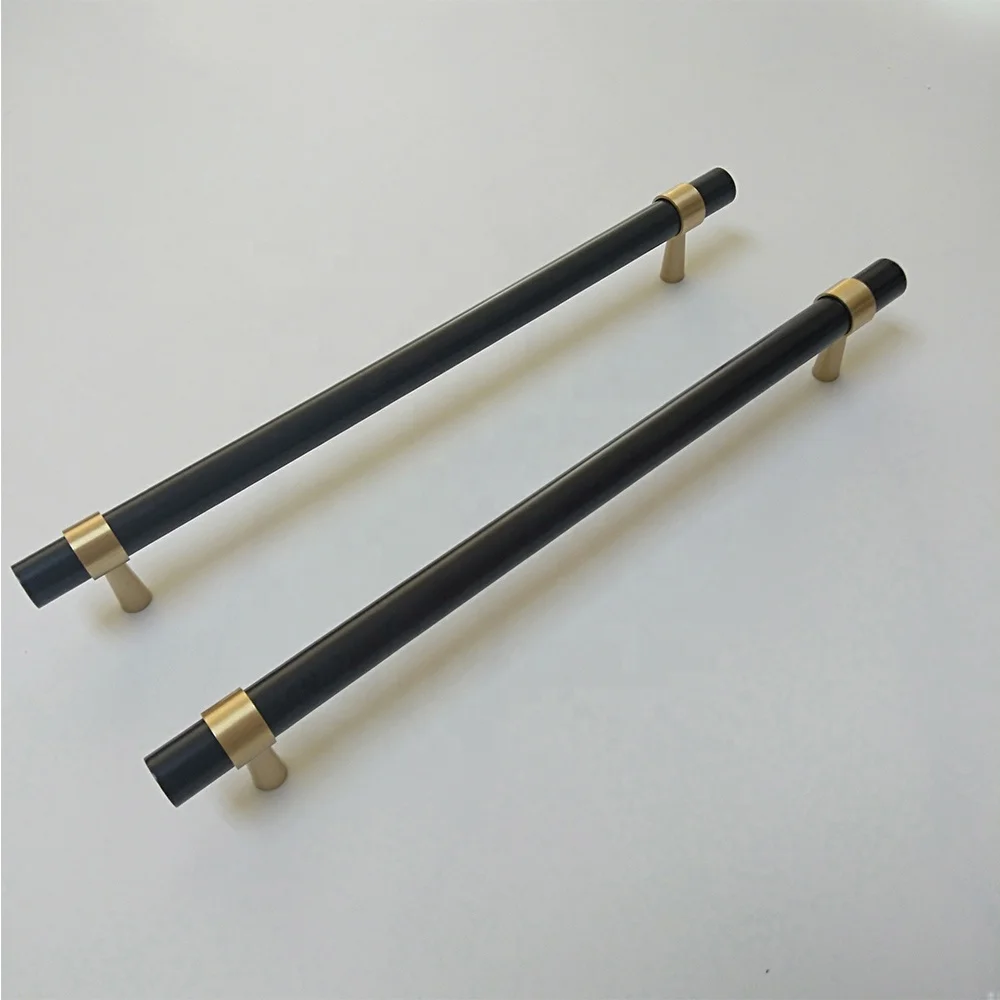 furniture handles Black T bar handle for kitchen cabinet door wardrobe