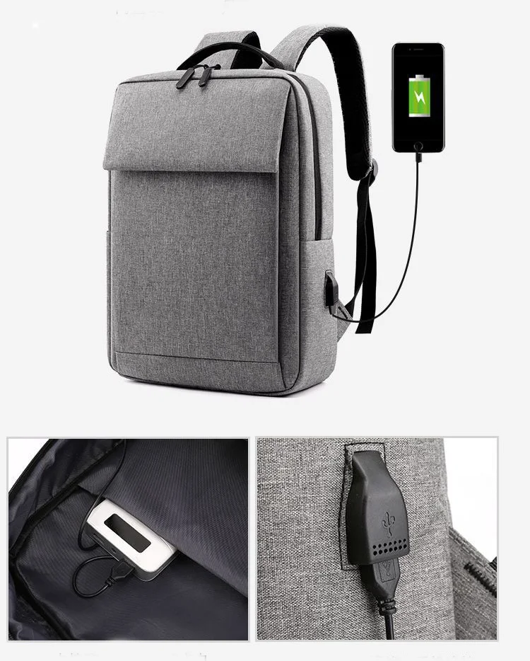 2024 New New Arrival Oem Custom Design Slim Waterproof Men Women Travel School Business Laptop Backpack With Usb Charging Port