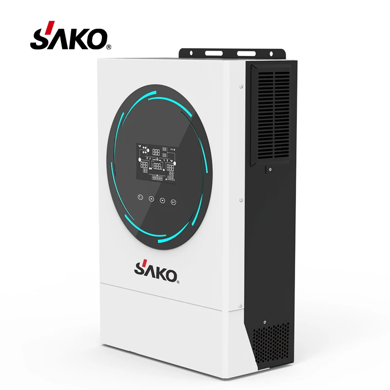 Sako Factory price sunpolo 6kw mppt solar charge controller pure sine wave solar energy system hybrid solar inverter