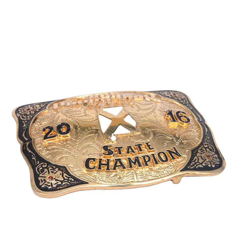Die Casting  Gold Plated Metal  Belt Buckle for Belt with Custom Logo