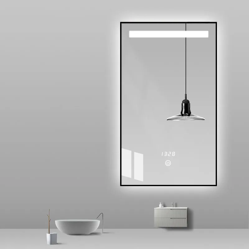 smart mirror touch switch led mirror for bathroom wall mounted mirror manufacturer price