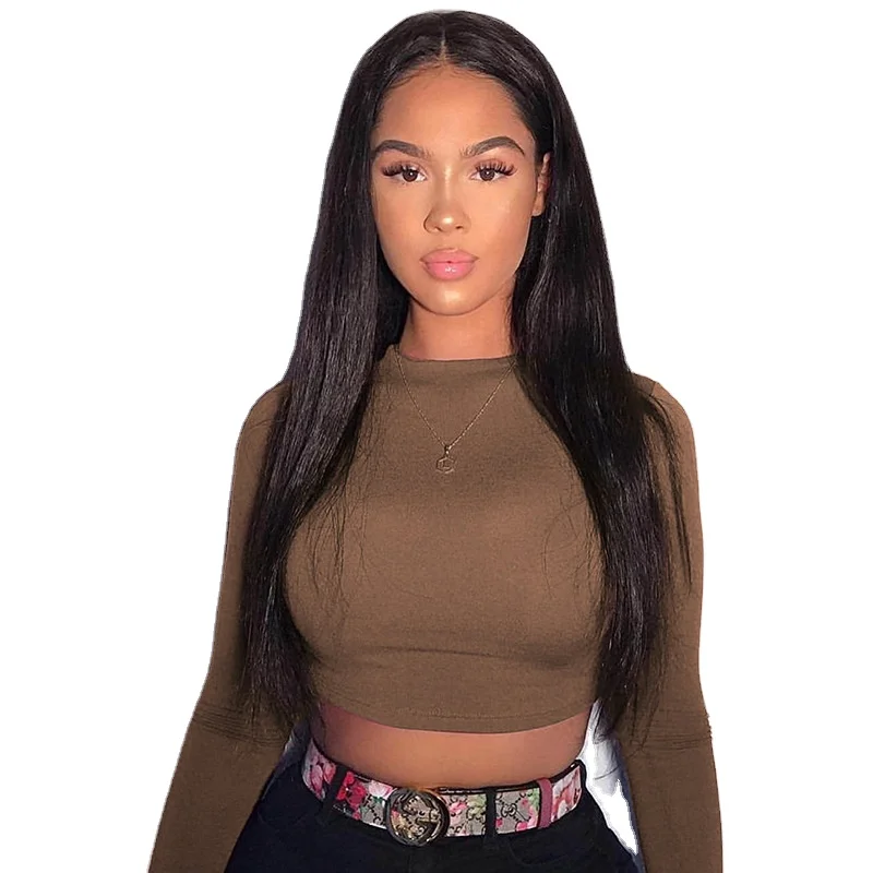 Укороченный топ, сексуальные базовые однотонные короткие футболки, Клубные облегающие рубашки 2020, зимние укороченные топы с длинным рукавом, женские блузки, одежда для женщин