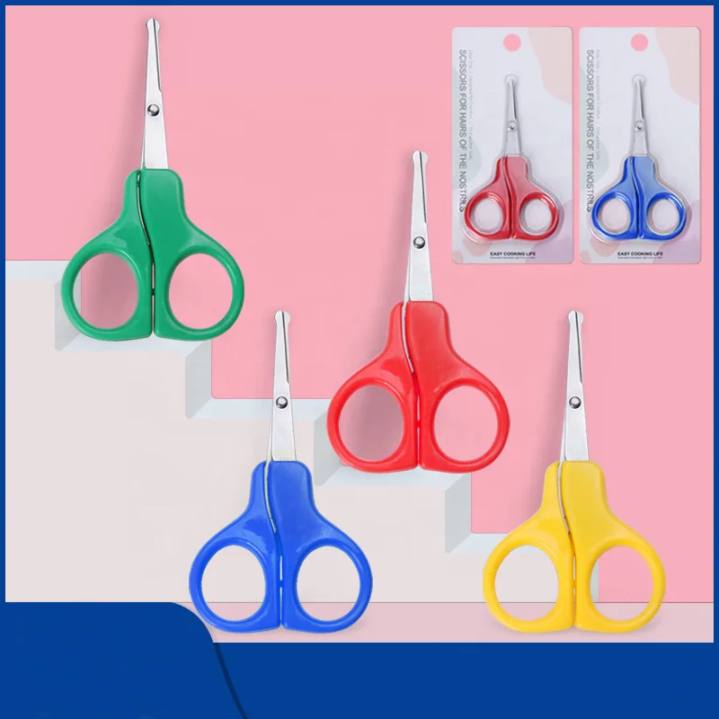 Blunt Tip Stainless Steel round Nose Hair & Nail Scissors for Babys Students Handmade Household Use