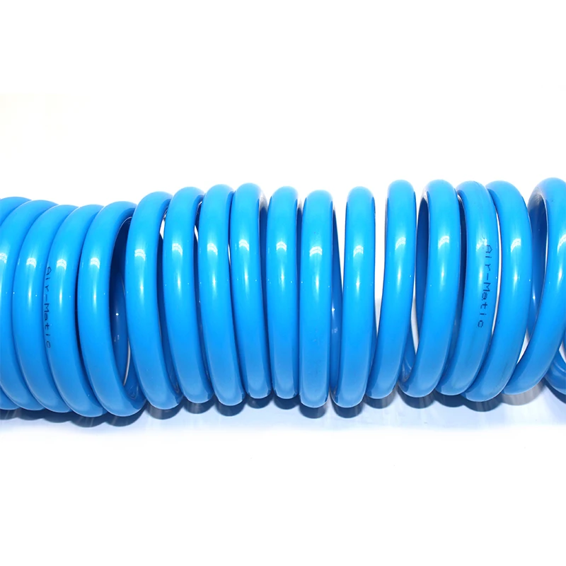 PU coiled hose spiral garden hose trailer spiral hose