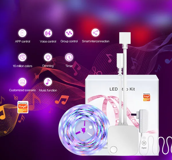 СВЕТОДИОДНАЯ лента SMD 5050 с изменением цвета RGB умная Светодиодная Wi-Fi работает
