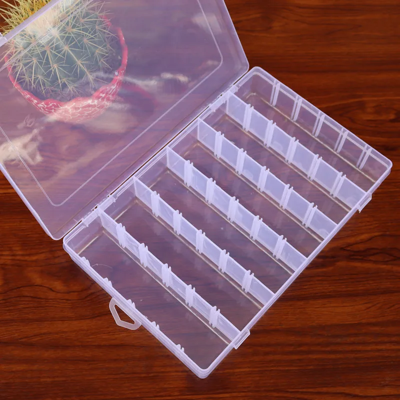 Bead Organizer 36 Grids Clear Plastic Parts Organizer Box Craft Storage Compartment Divided Container