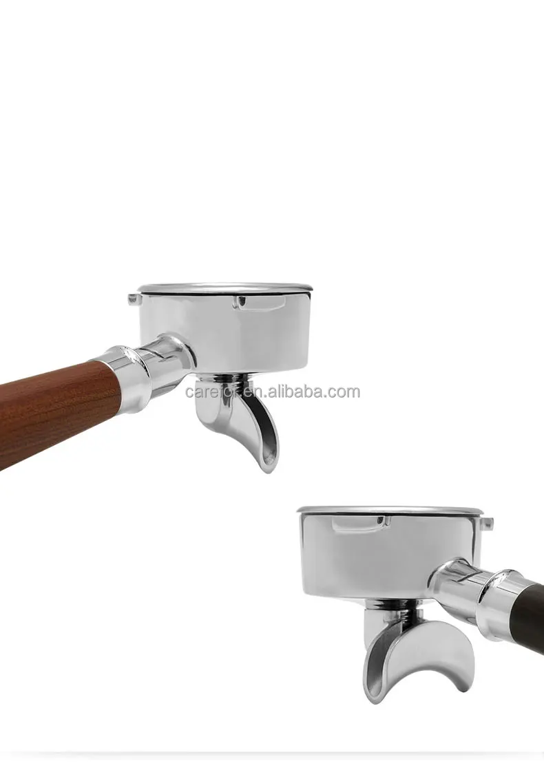 51mm 54mm 58mm Coffee Bottomless Portafilter With Wood Handle Barista Tools Coffee Accessories