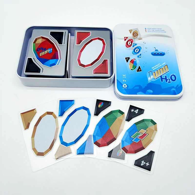 Mattel Games QUno Card Game Family Funny Entertainment Board Game Fun Poker Playing Cards With Metal Box For Children And Adults