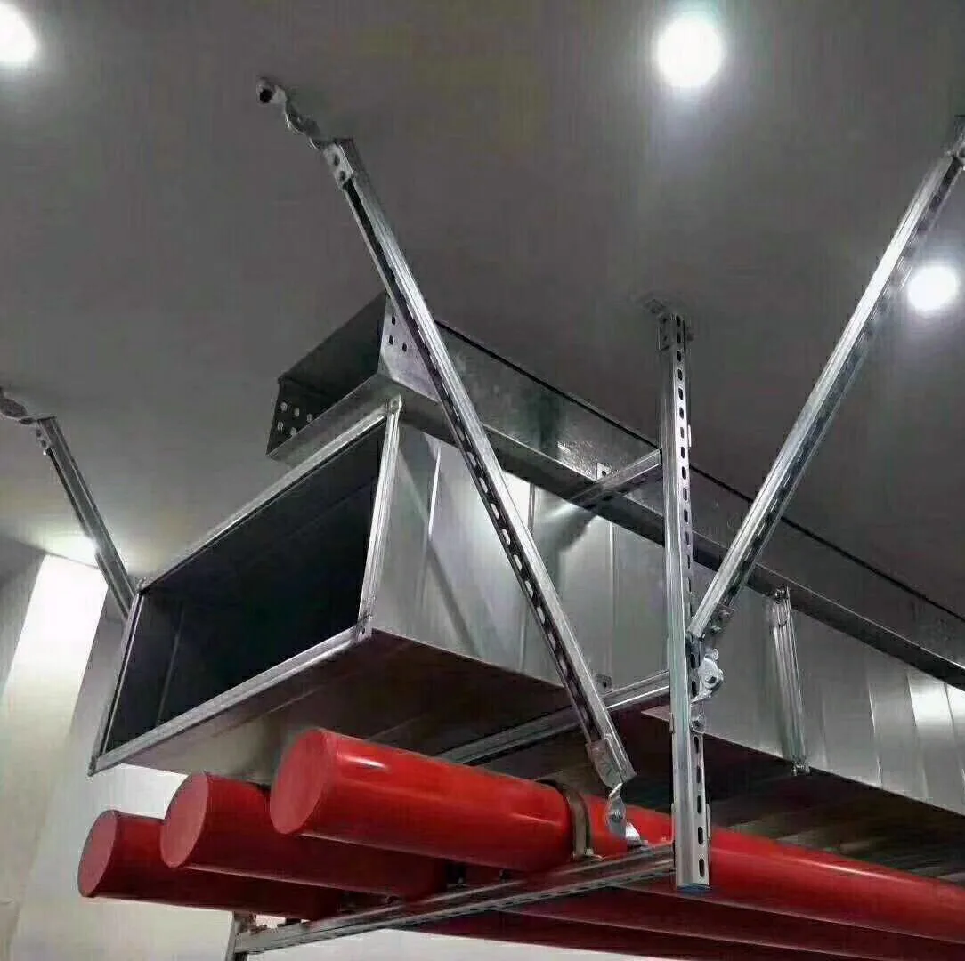 Steel Channel Earthquake Bracket Galvanized Pipe Seismic Supports