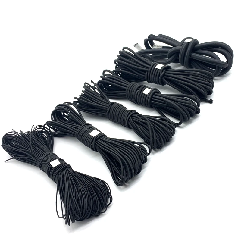 1.2/1.5/2/2.5/2.8/3/3.5/4/5/6/7/8/9/10/12/15mm Elastic ropes Round elastic binding Elastic Coarse rubber band Black rope