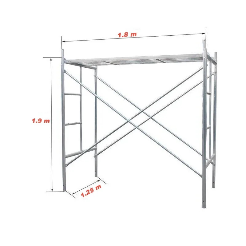 Galvanized Industrial H-Frame Steel Scaffolding Platform Light Lifting Scaffold Construction Safety Climbing Frame Attached