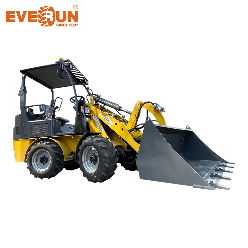 CE EPA EVERUN OEM EREL10 1t hot sale small mini electric farm home garden battery wheel loader price