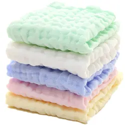 Natural Muslin Cotton Baby washcloths Baby Muslin Washcloths Soft Newborn Baby Face Towel