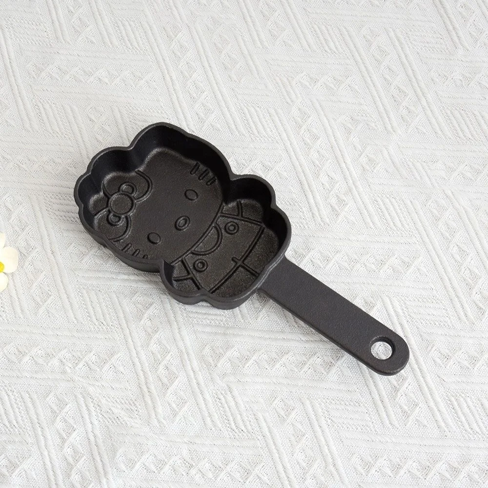 Kitty Cat Cast Iron Frying Pan Cute Cartoon Cat Pot Mini Frying Egg Pan Non-stick Breakfast Pot Fried Egg Mold