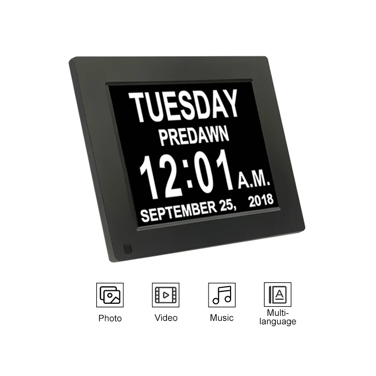 2020 popular electronic big digital timer alarm clock table  wake up  sunrise digital clock