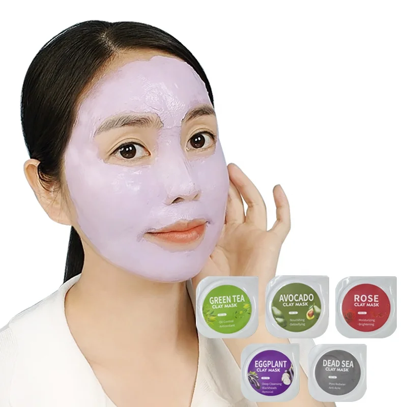 Mini Clay Mask Oil Control Anti Aging Purifying Acne Green Tea Extract Low Moq Face Clay Mask With Witch Hazel Detox Clay Mask