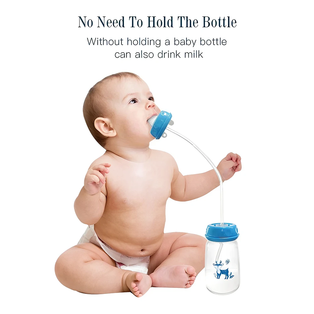 Wholesale New Design Anti-colic Gravity Ball Hand Free Milk Bottle Food Grade Silicone Durable Baby Feeding Bottle