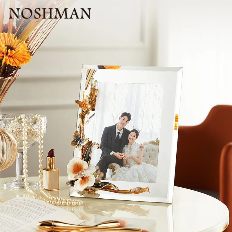 NOSHMAN wedding gifts & crafts luxury gift box for couples glass Vintage Picture Frame For Home Decor