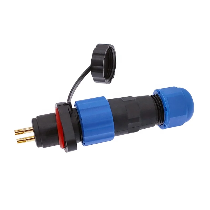 IP68 waterproof connector 1pin-7pin SP13 male&female aviation plug socket panel mount wire cable connector