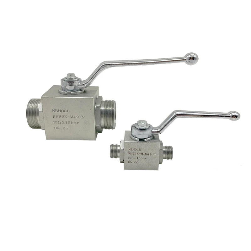 KHB3K-M42*2 JB984-77 male thread stainless steel hydraulic high pressure ball valve 1inch with cheap price
