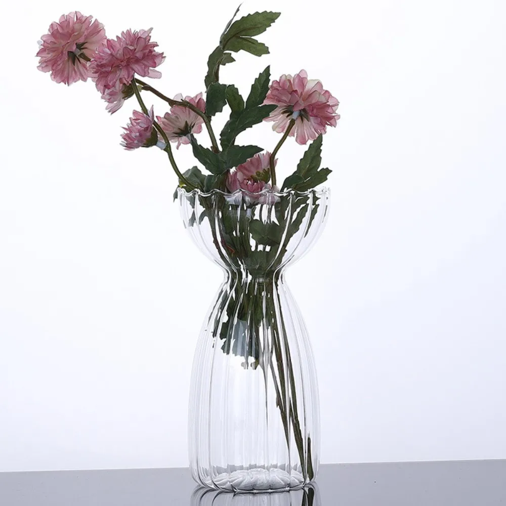 modern orange black large transparent  floor rose gold luxury glass flower crystal vase for centerpieces