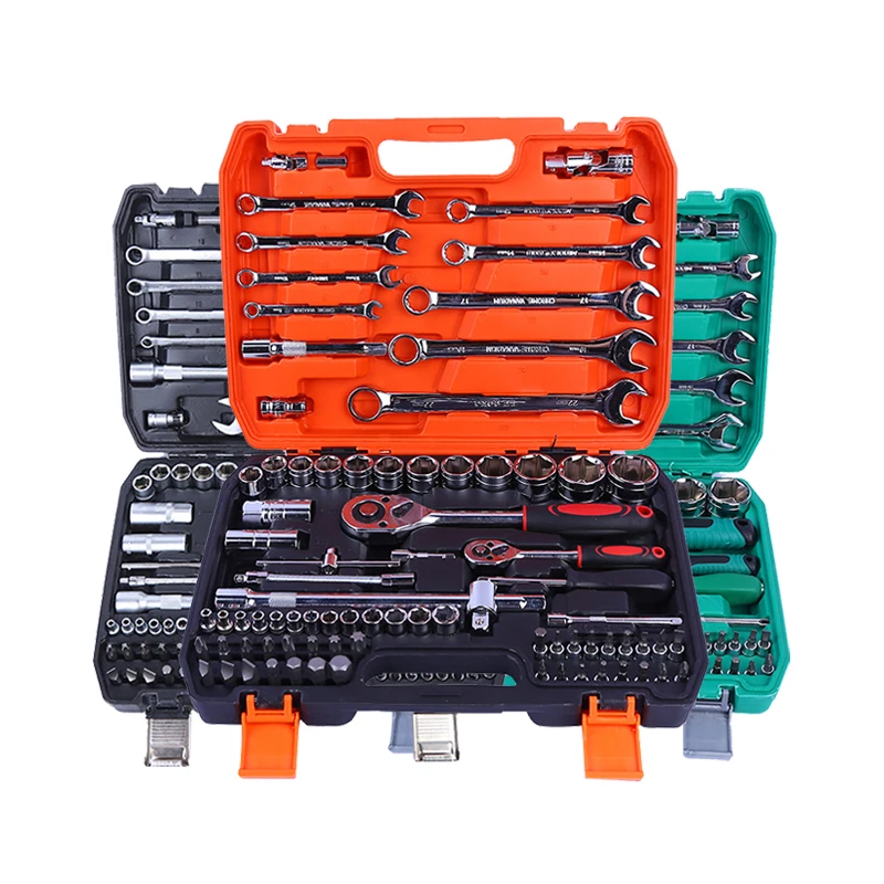 82pcs Hardware Hand Tool Sets Auto Car Repair Steel Professional Vehicle Ratchet Wrench Socket Set
