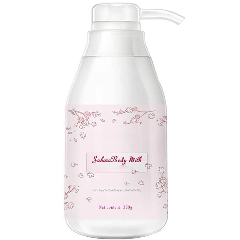 Private Label Whitening Body Cream With Soothing Repair Brightening cherry blossom Body Lotion