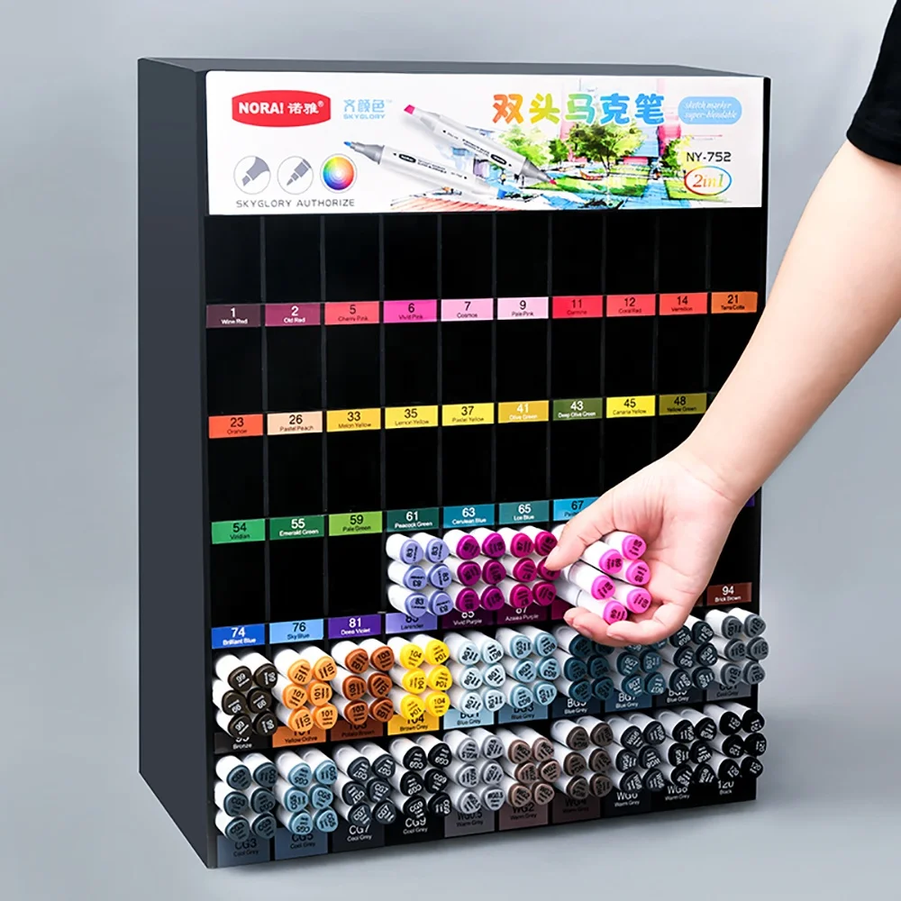 fashion multi colors triangular dual tips marker for children watercolor markers sketch pen stationery wholesale