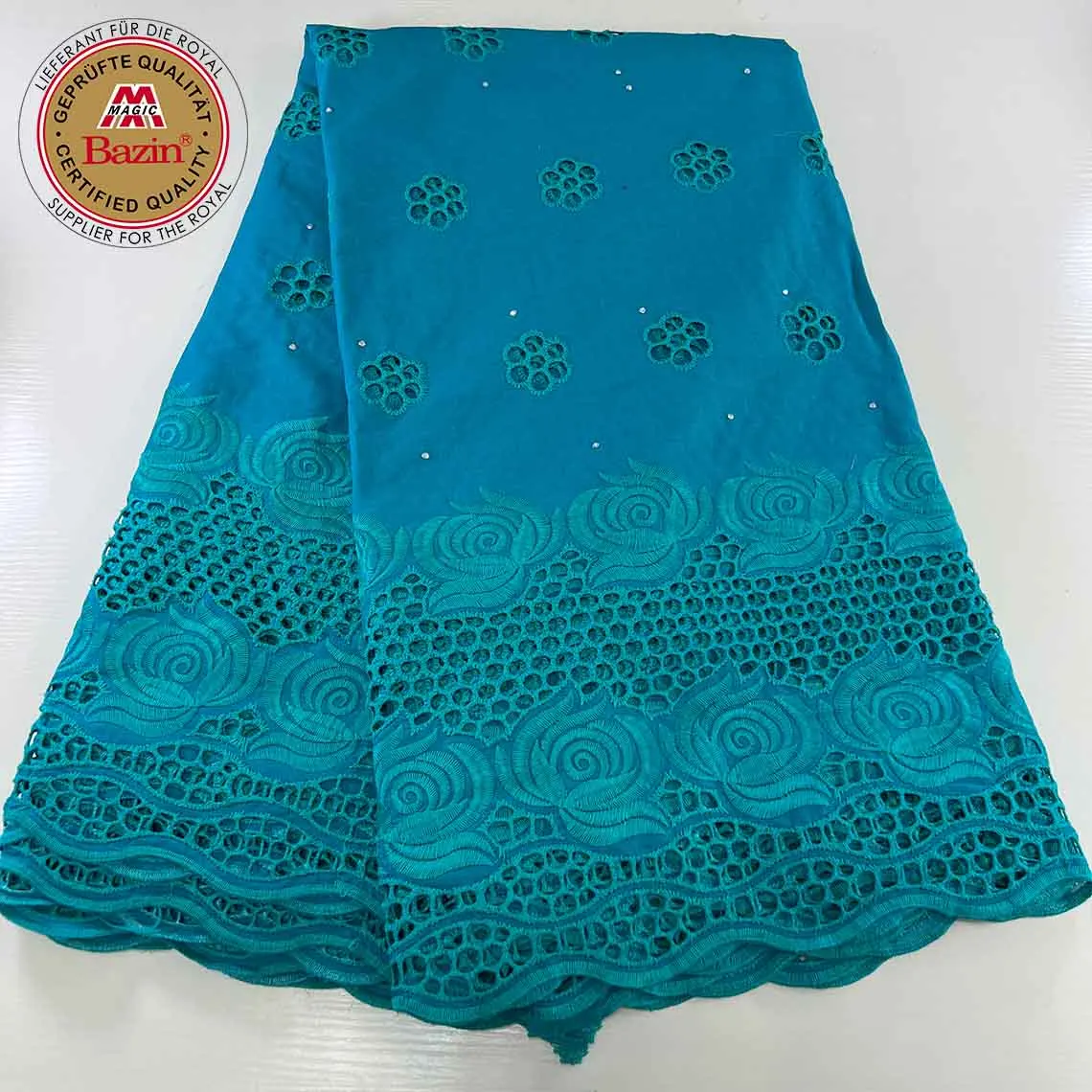 Latest Style Pure Cotton Swiss Voile Lace Fabric For Gambia Women Traditional Wedding Party Dresses 100% Cotton Stones Dry Lace