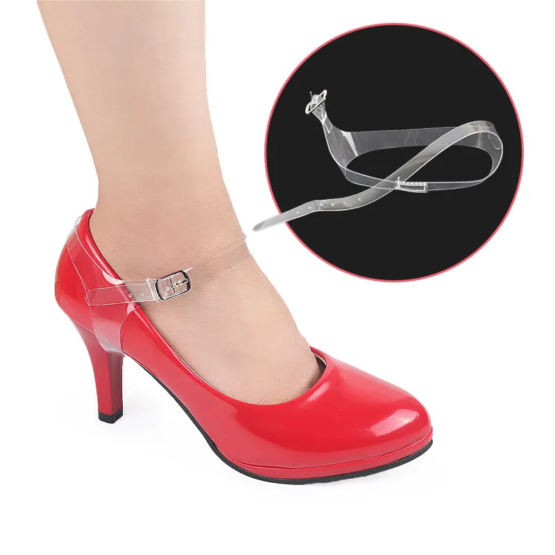 Detachable TPU Transparent Shoe Straps with Buckle High Heels Anti Slip Shoe Strings Ankle Shoelace Replacement Accessories