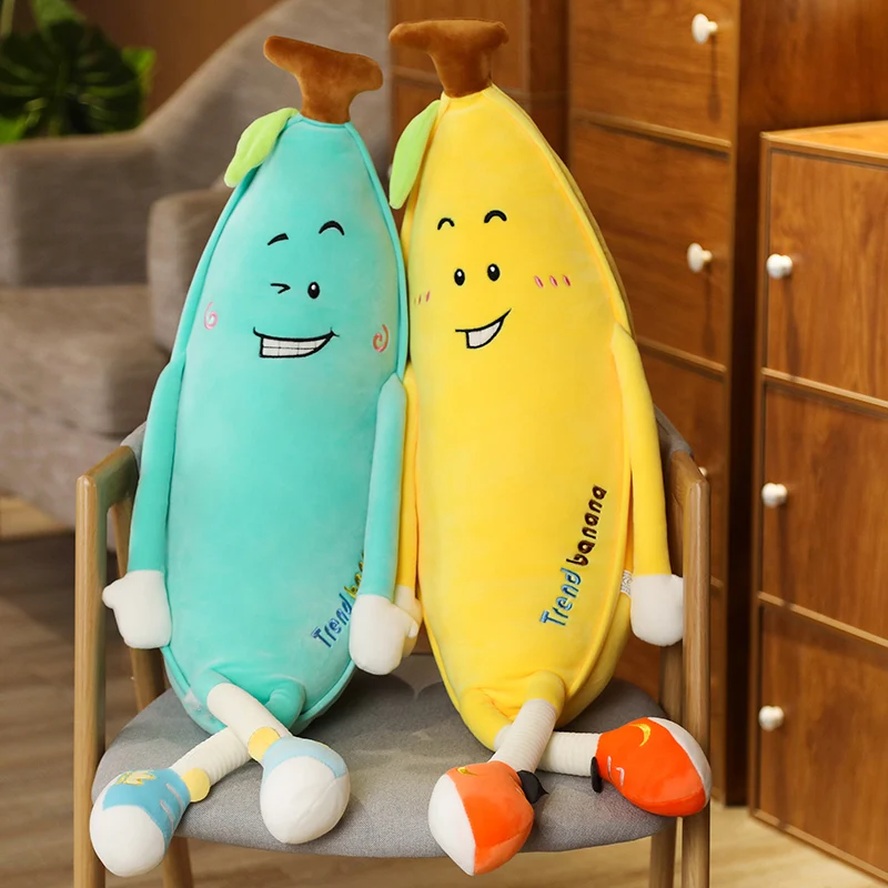 
2020 new design Tik Tok Fruit Banana Shaped plush cushion plush sleeping pillow home living 