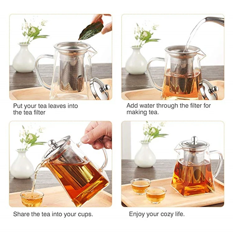 700 ml Square Stovetop Safe Tea Kettle Glass Teapot with Stainless Steel Removable Infuser and Lid5.jpg