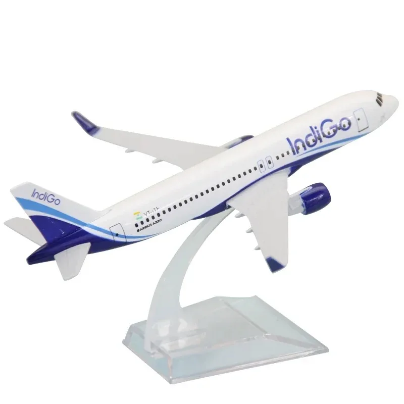 16cm India IndiGo Airlines Airbus A320 Neo Plane Model Diecast Alloy Airplane Aircraft Model