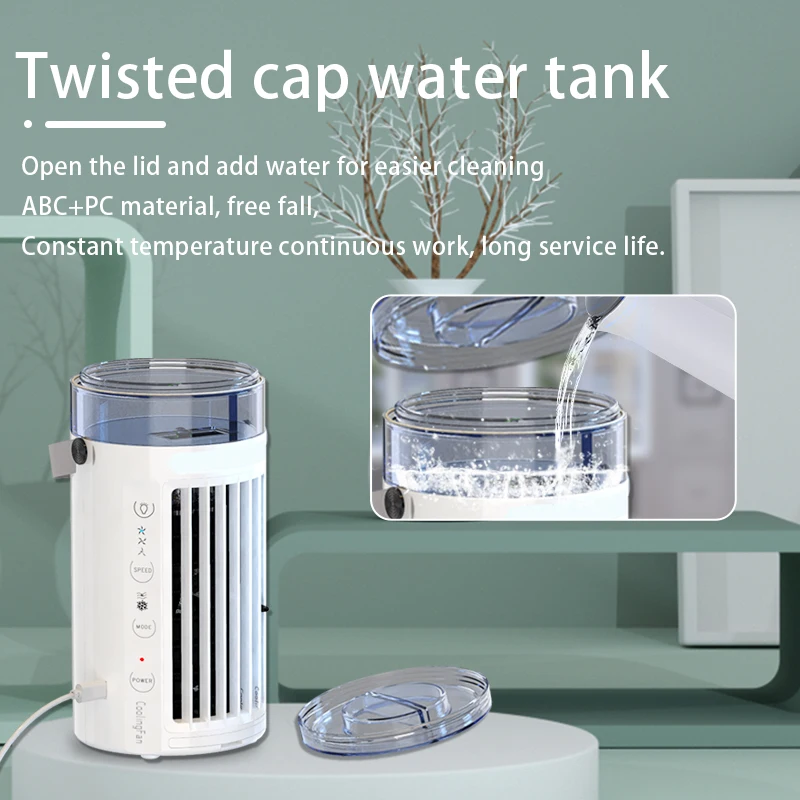  2021 New Trending Best Indoor Desktop LED Personal Cooling Cooler Mini Portable Air Conditioner