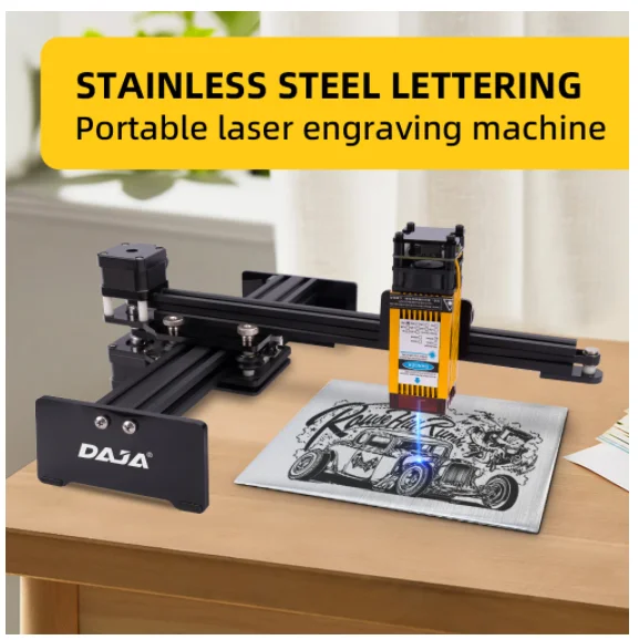 DAJA D2 10w 100w  Module Machines 130w 4060 6090 Mini Dog Tag Engraving for Textile Foam Laser Cutting Machine