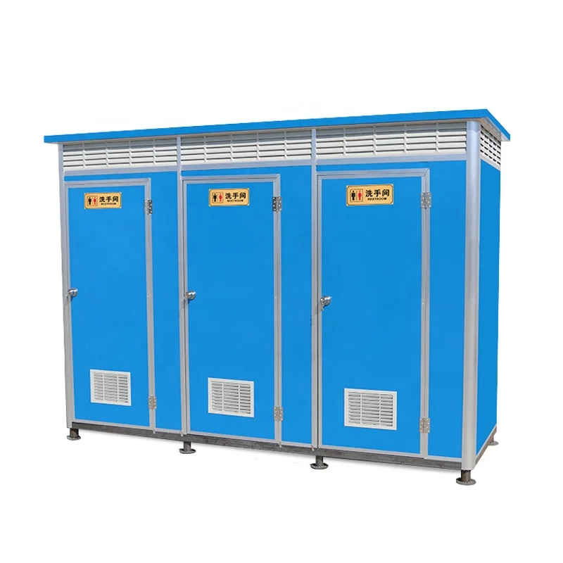 
Movable Outdoor Portable Public Toilet High Quality Mobile Triple Room Restroom Porta Potty 