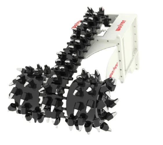 Excavator Spare Parts Milling Machines Hydraulic Rotating Chain Drum Cutter