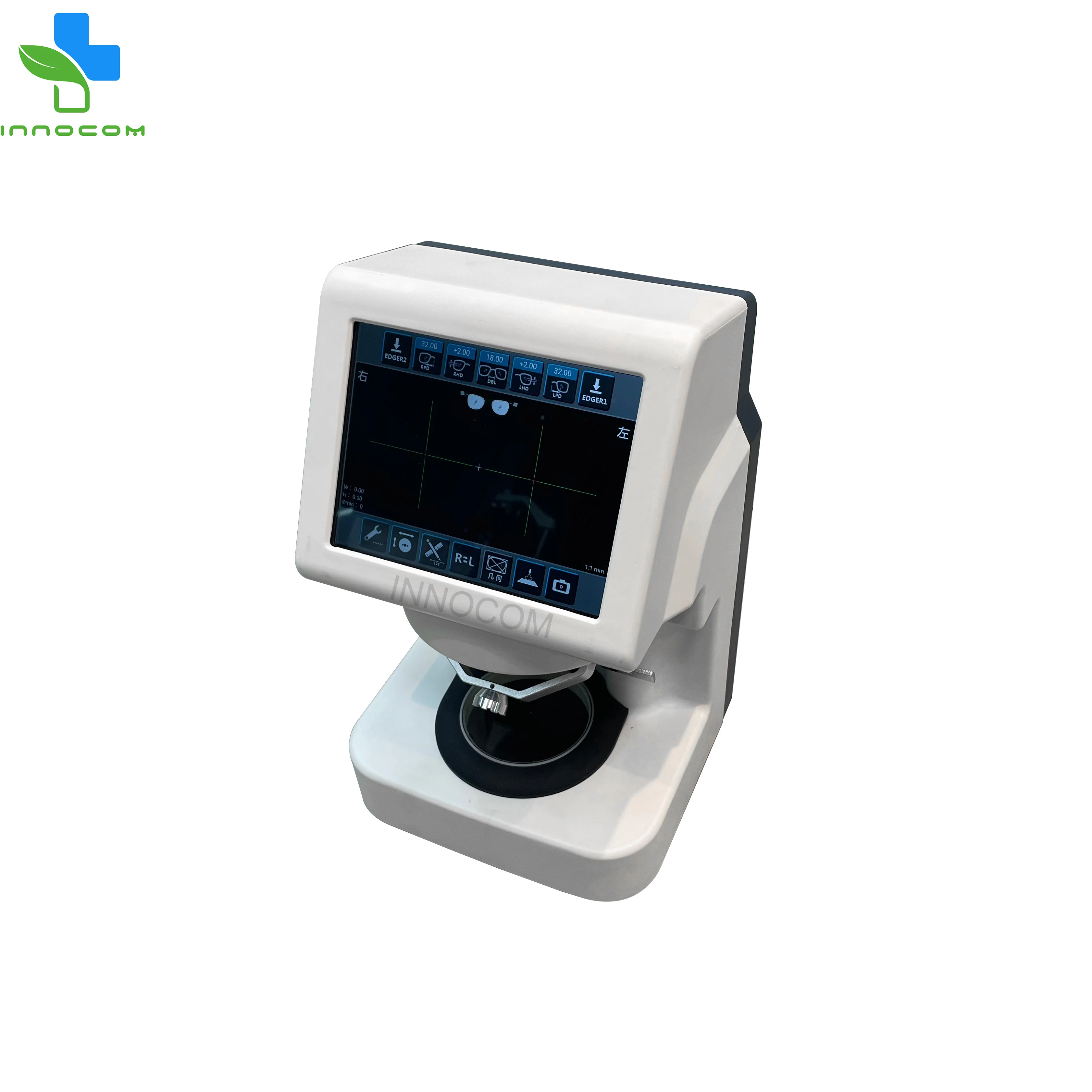 Professional 2D Patternless Lens Edger Visual Precision Acuity Examination Optical Equipment Scanner Metal Material