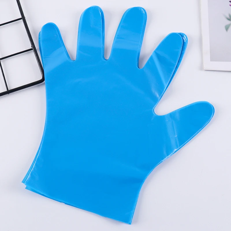 Takeaway PE Plastic Gloves for Finger Protection Food Grade Kitchen Disposable Polythene Gloves Black
