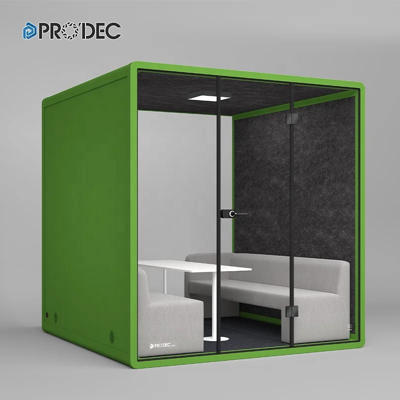 private acoustic meeting pod booth sofa set office furniture meeting room seating large booth office pods area