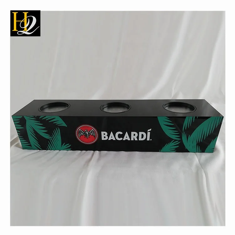 Hot-sale LED Acrylic Bottle Stand Display acrylic Glorifier with Printing Logo led liquor bottle display