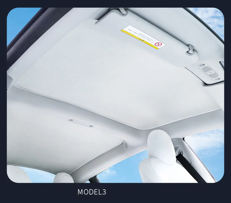 Car Sunshade Custom for Tesla Model 3 Glass Roof Sunshade Sunroof UV Rays Protection Window Shade