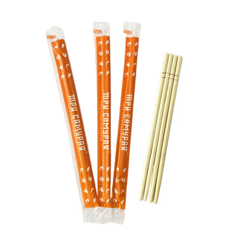 Europe and America hot sells OPP plastic wrapped disposable bamboo chopsticks