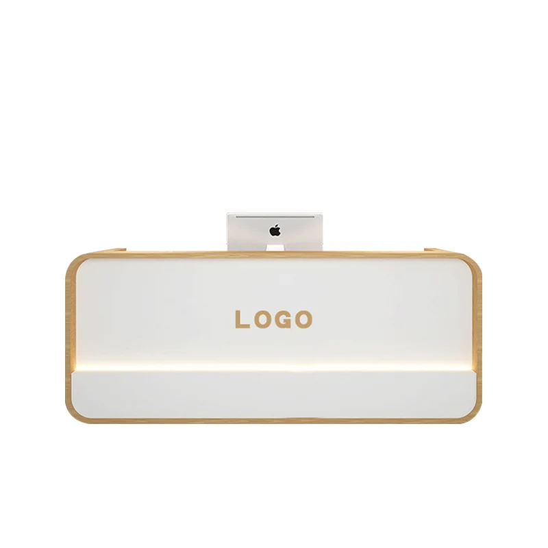 High quality proper price small white reception desk beauty salon reception desk hospital front desk wholesale customized
