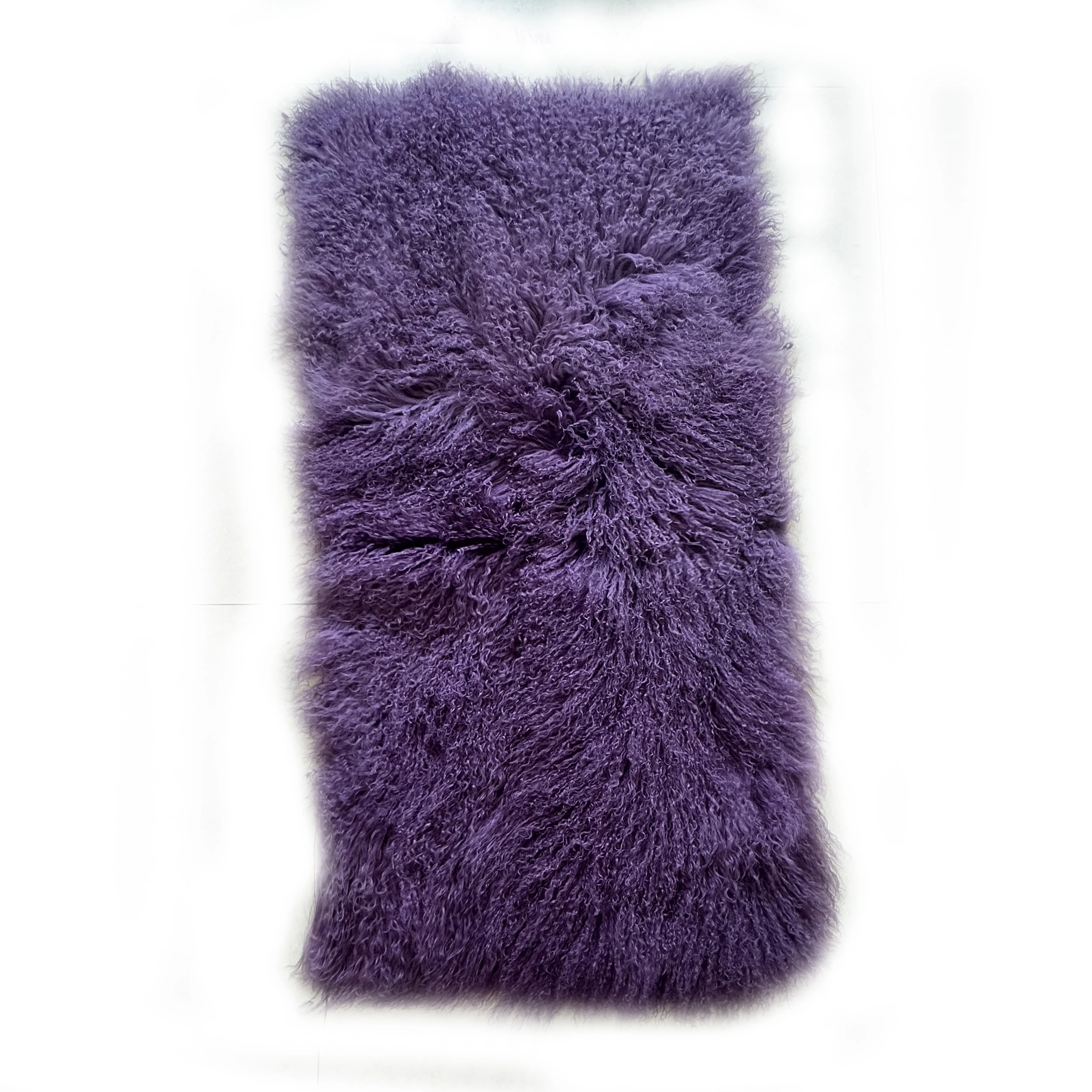 Tibet dyed Lamb Fur Material Long Curly Fur Mongolian colorful Lamb Fur pelts