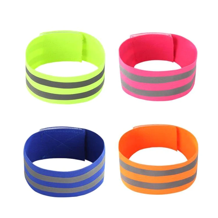 Value Firefighter Custom Printed High Quality Bright Reflective Elastic Band for Garment Reflective Armband